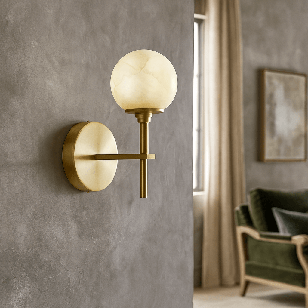 Aria Copper & Marble Wall Sconce Secondary image