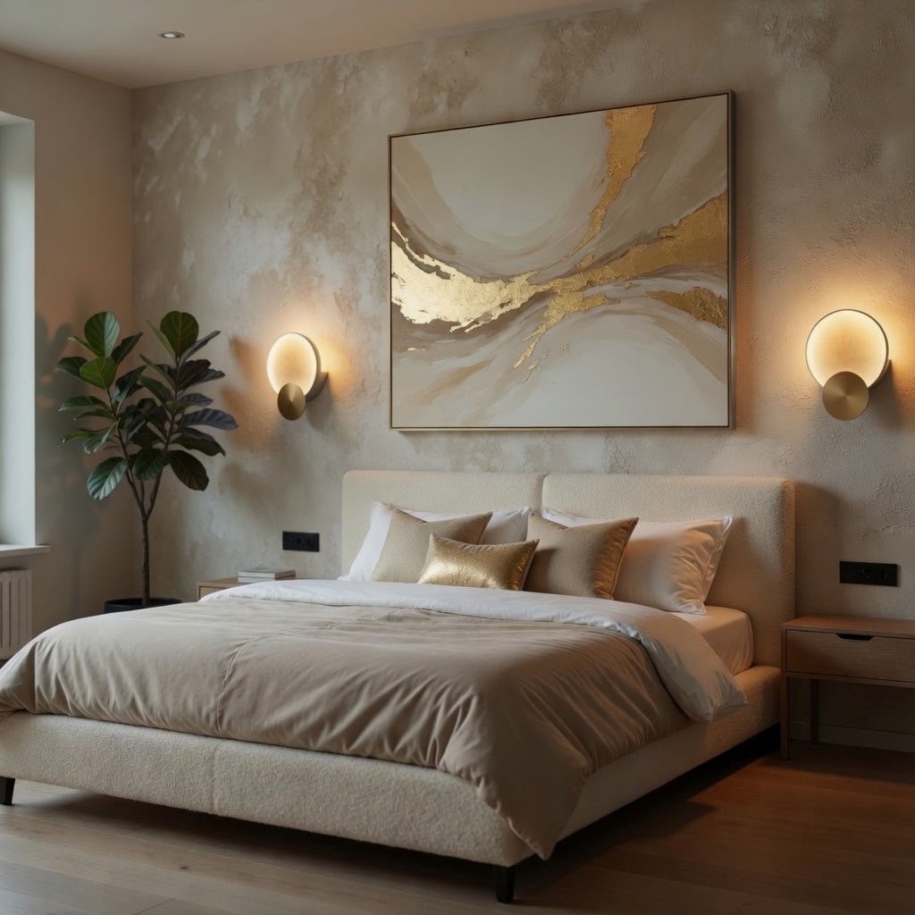 buyBarley Marble & Brass Wall Sconce - Morsale Main image