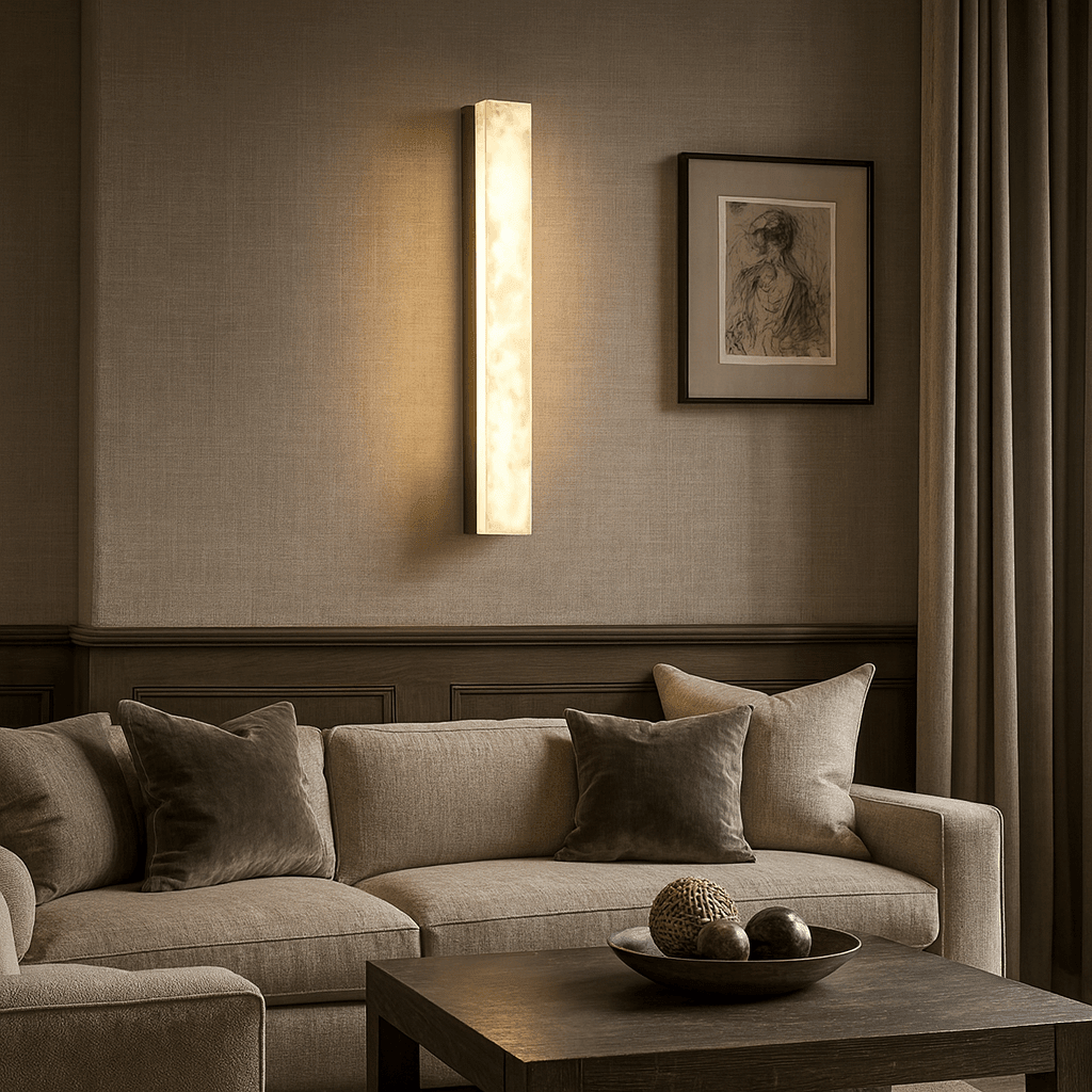 buyLinden Marble Sconce, Black - Morsale Main image