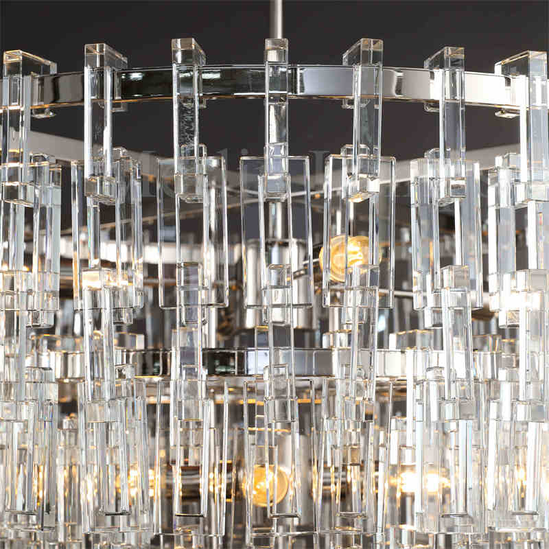 Melody K9 Crystal Round Chandelir for Living Room Bedroom, Kitchen Island