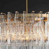 Melody K9 Crystal Round Chandelir for Living Room Bedroom, Kitchen Island