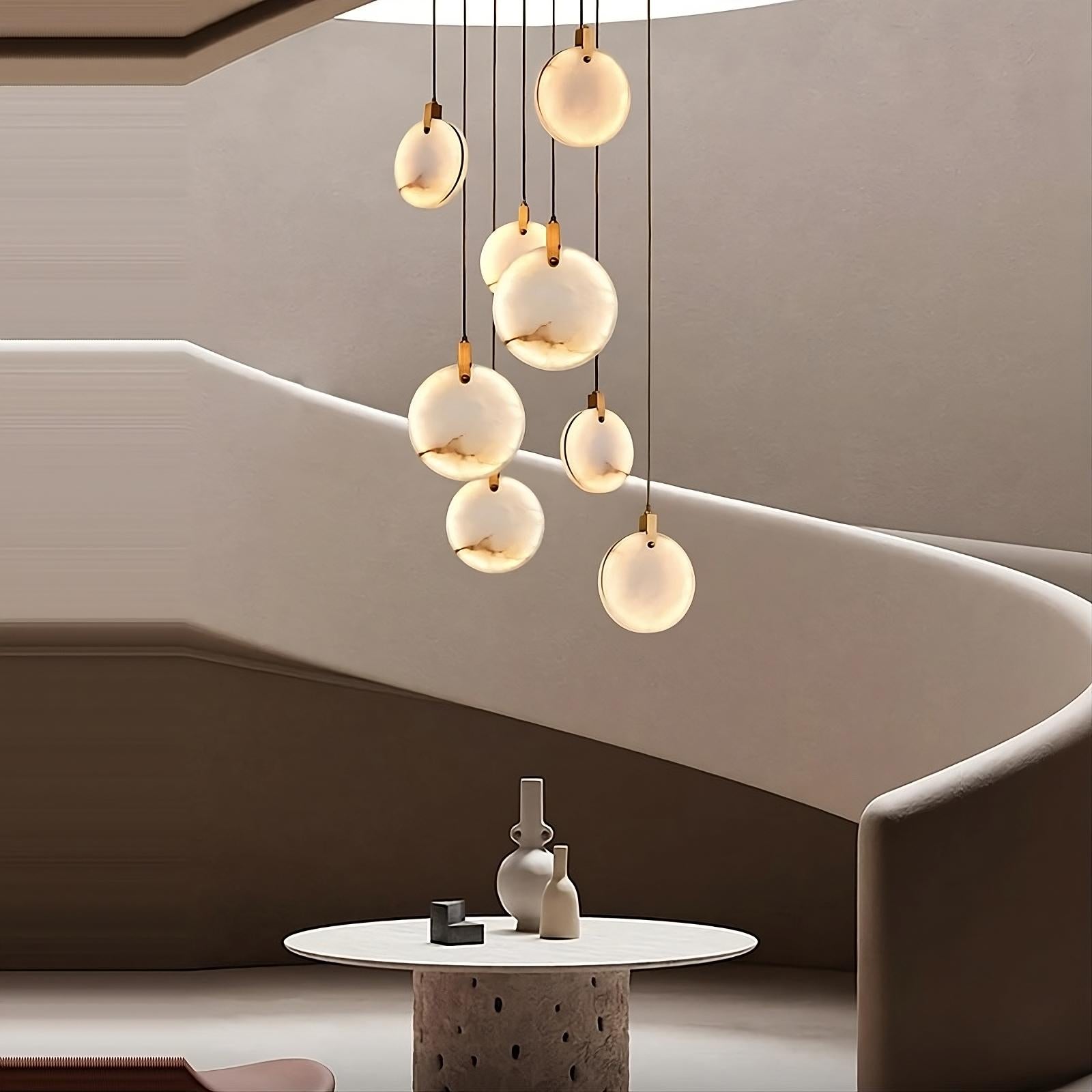 Moonshade Marble Disc Chandelier Secondary image