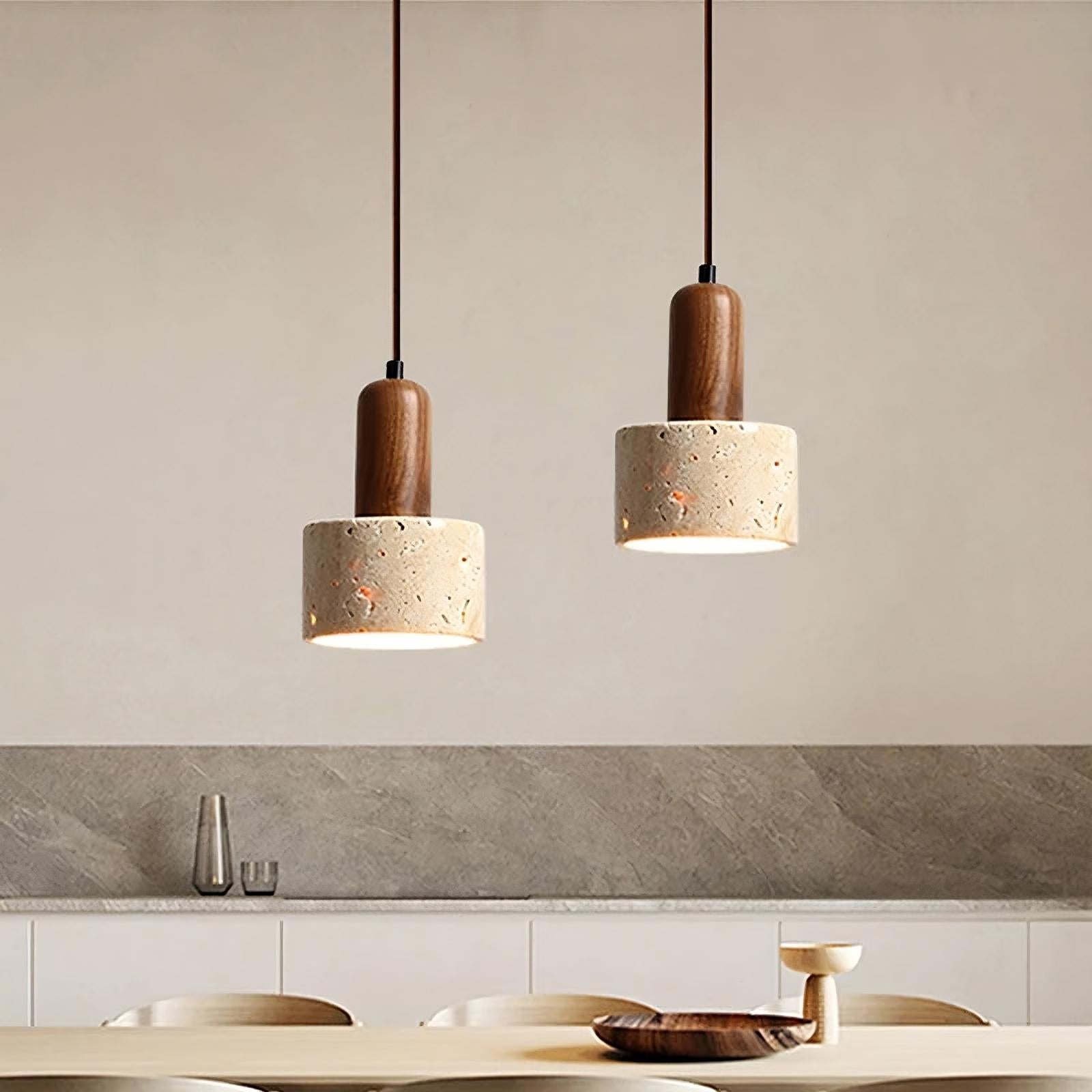 Carrara Travertine Dome Pendant Secondary image