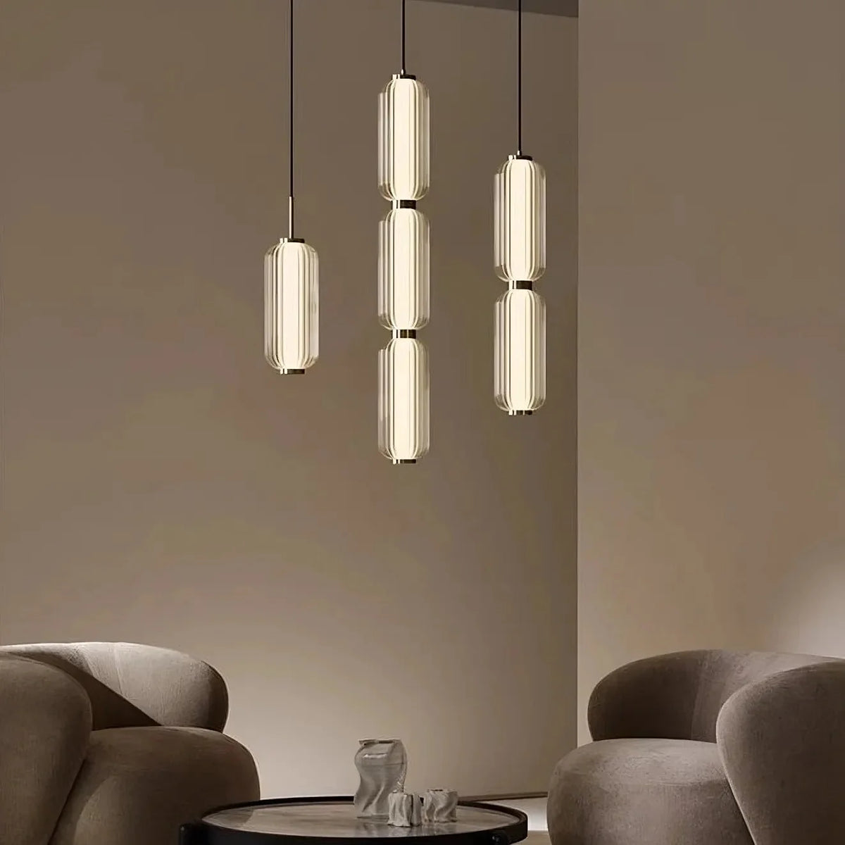 Lareno glass cord pendant light over a kitchen nook