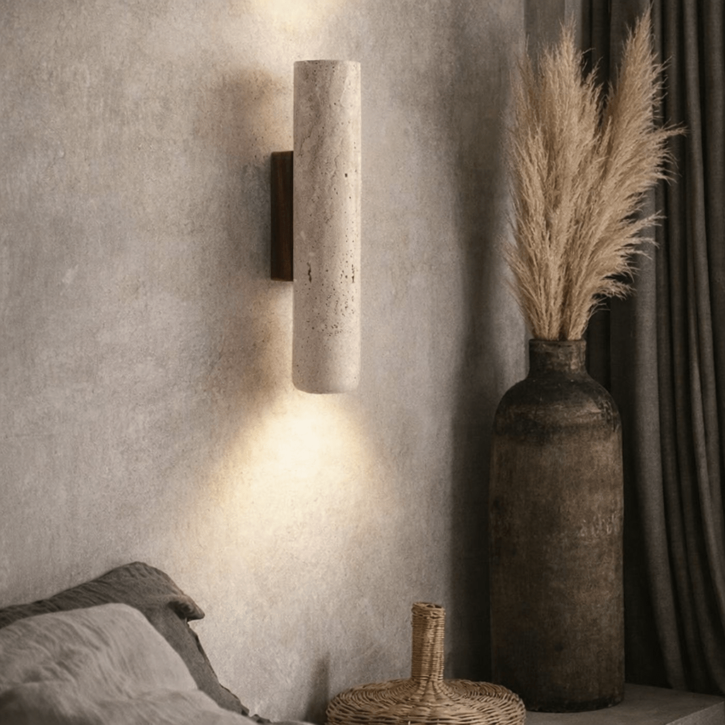 buyLunaro Travertine Wall Sconce - Morsale Main image