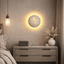 Brighton travertine wall sconce full view
