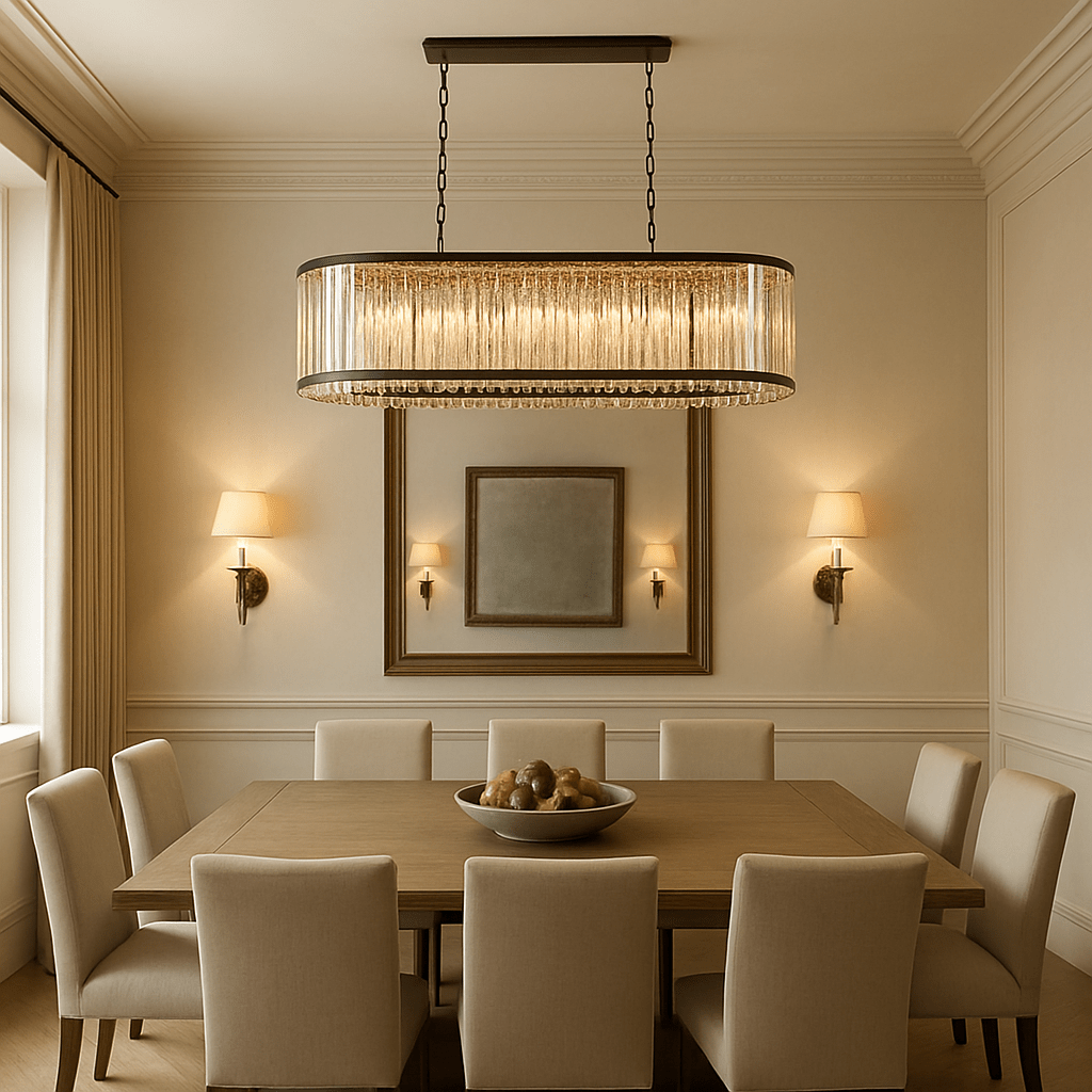 Gio Amber Crystal Dining Chandelier Secondary image