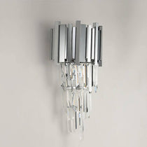 buyGio Crystal & Steel Wall Sconce - Morsale
