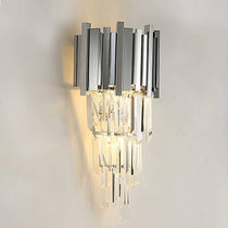 buyGio Crystal & Steel Wall Sconce - Morsale