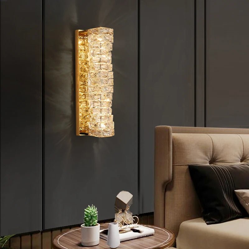 buyBacci Gold Crystal Wall Sconce - Morsale