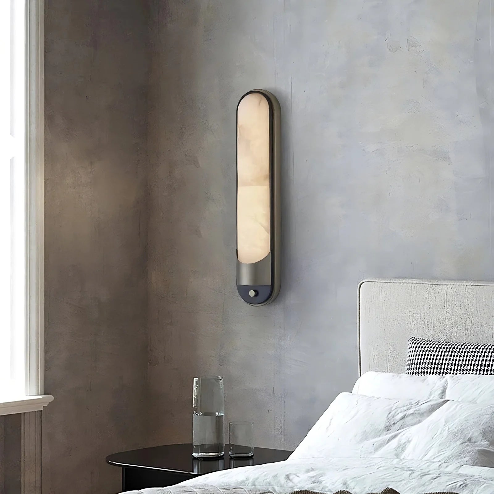 Sandford Stainless Steel & Marble Wall Sconce Secondary image