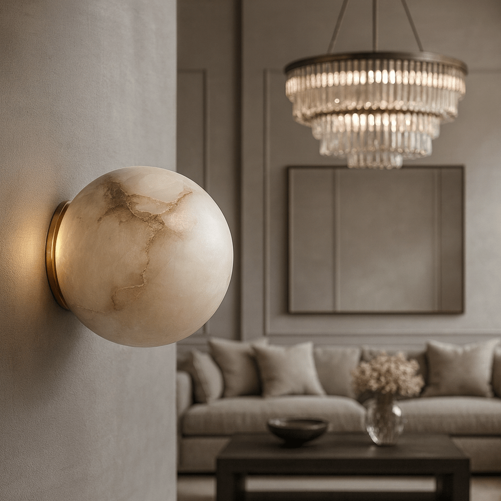 Moonshade Marble Ball Sconce Secondary image