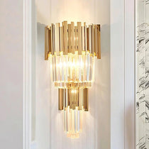 buyGio 23" Gold Crystal Wall Sconce - Morsale