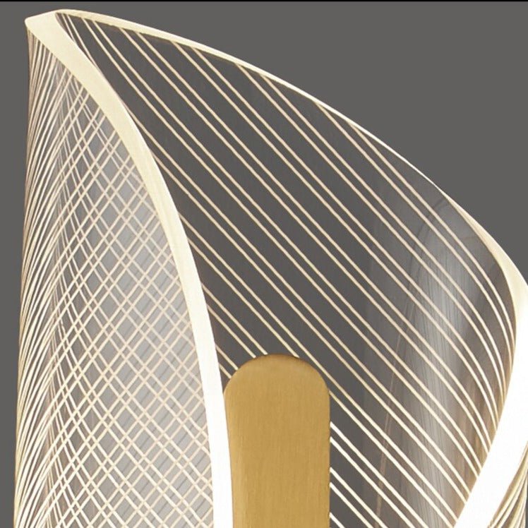 Lamina modern wall sconce illuminated in a hotel corridor