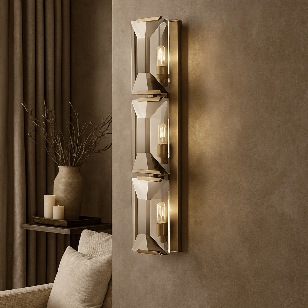 buyBrookhill 3-Light Crystal Wall Sconce - Morsale Main image